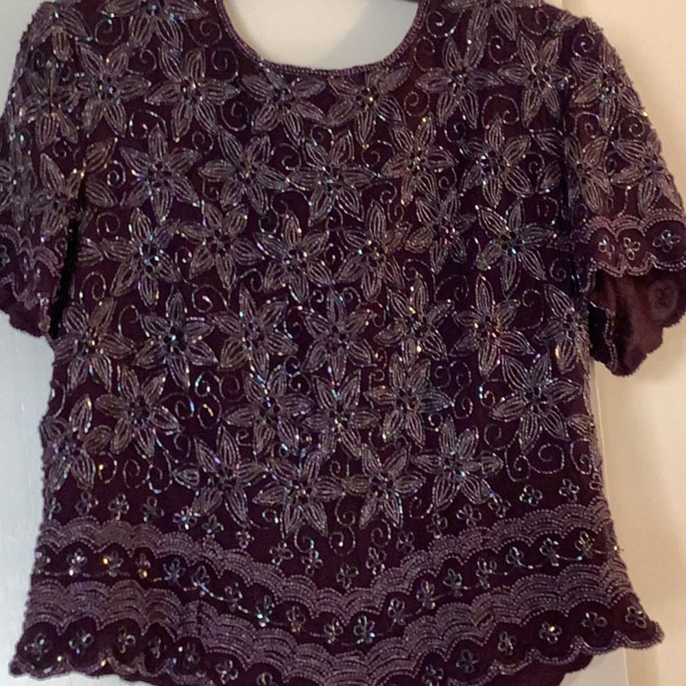 Adrianna Papell Sequined Blouse